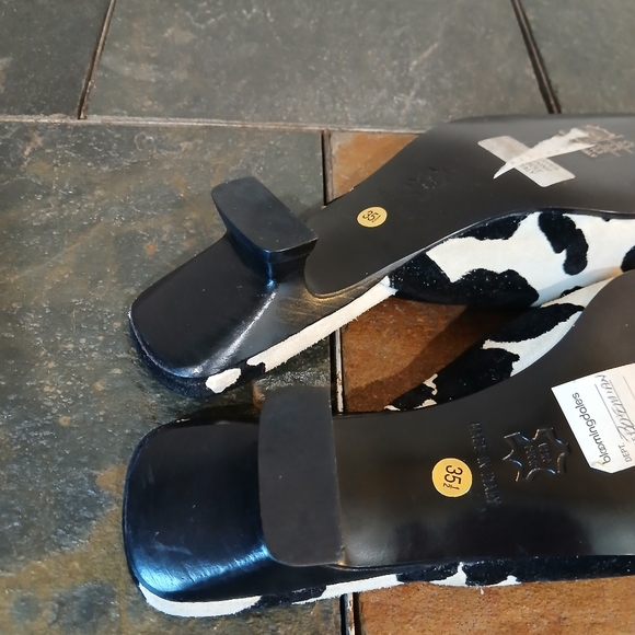 Bloomingdale Women's Mules 4.5 Cow Print Italy - Picture 12 of 13